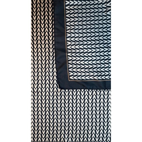 2/$30 NEW Tan Black Brown Geometric Printed Silky Fashion Scarf - Picture 5 of 10